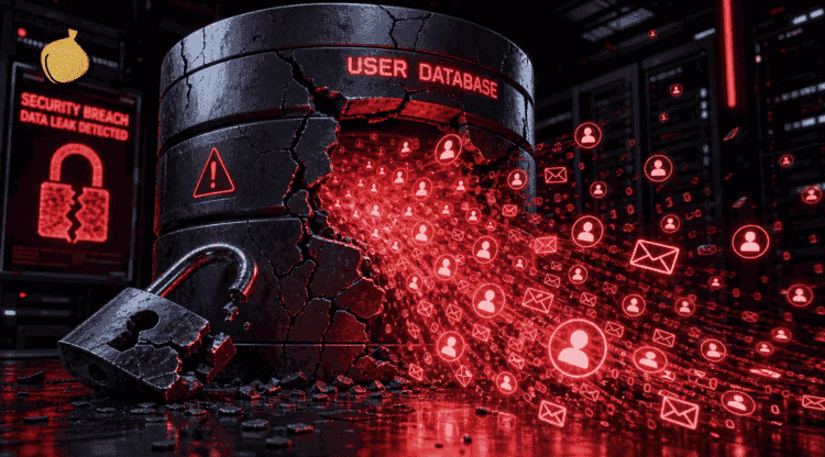 Data Breaches - Data leaking through storage illustration