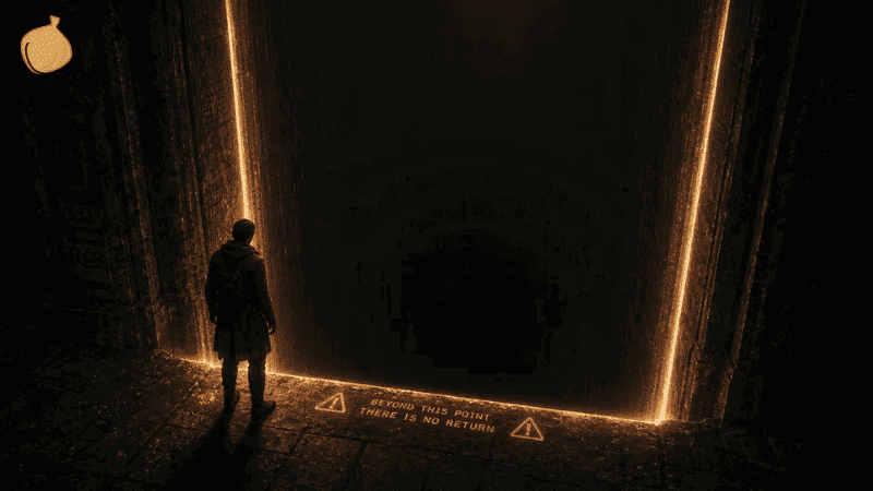 Dark Web - Enter with caution - Warning Image